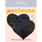 Pastease Glitter Heart Black - Lingerie & Clothing