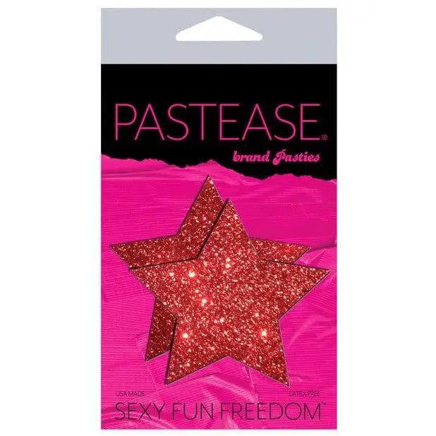 Pastease Pasties Red Pastease Glitter Star at the Haus of Shag