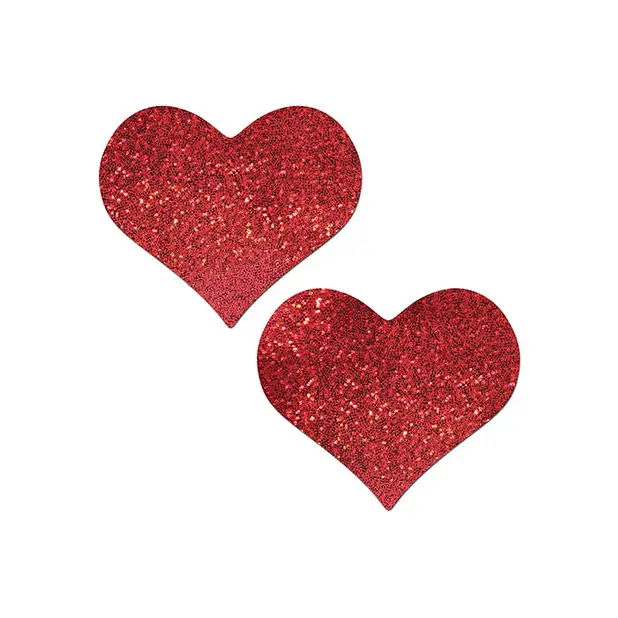 Pastease Heart Glitter Red Fuller Coverage - Pasties