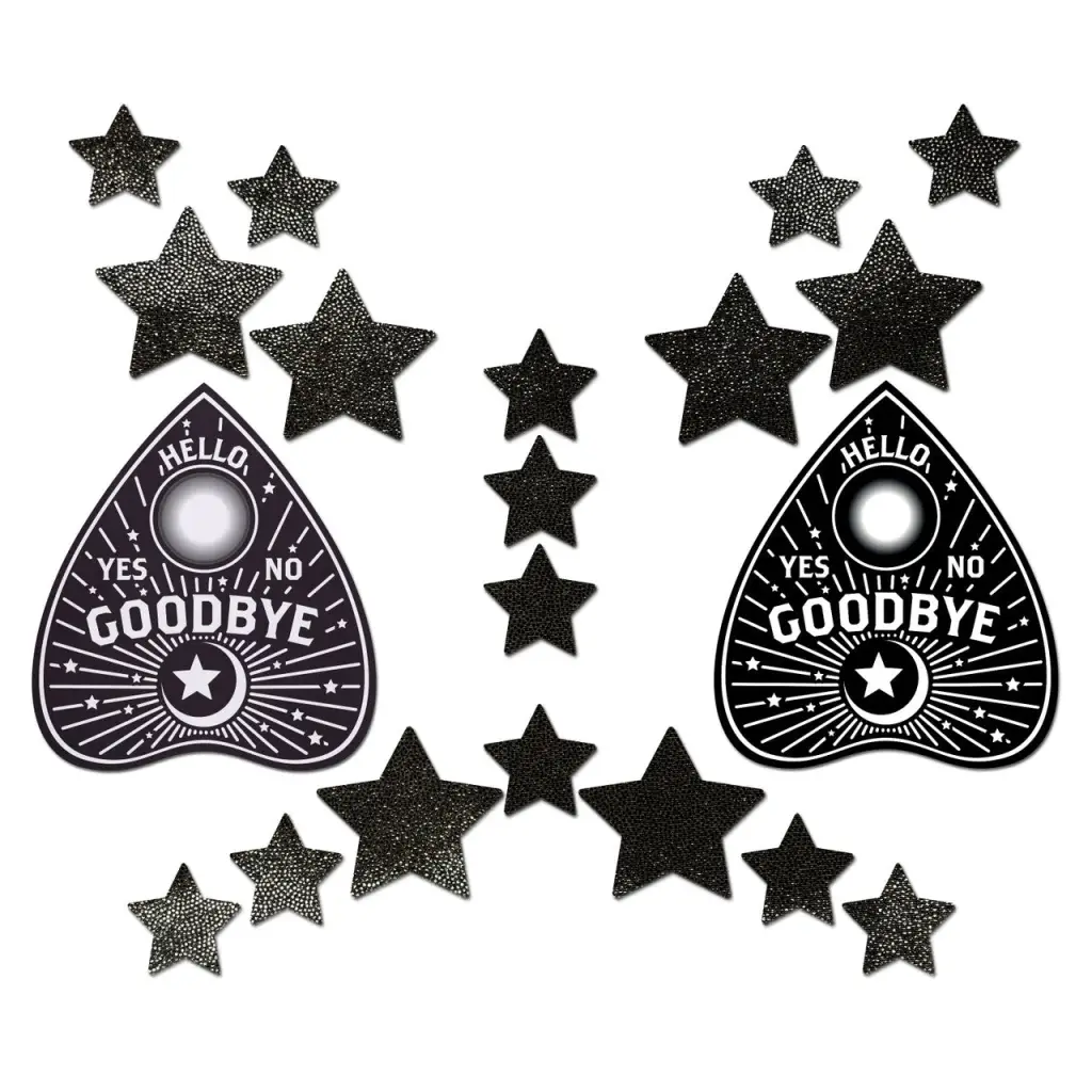 Pastease Liquid Black Ouija Planchette W/ Stars Set - Pasties