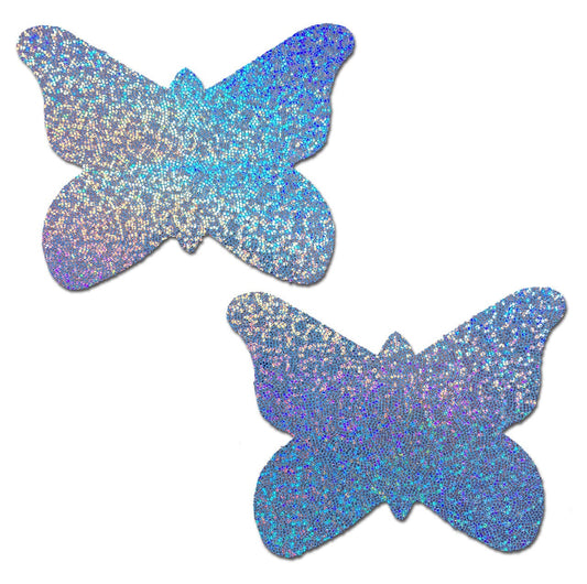 Pastease Pasties Pastease Butterfly: Baby Blue Glitter Butterflies Nipple Pasties at the Haus of Shag