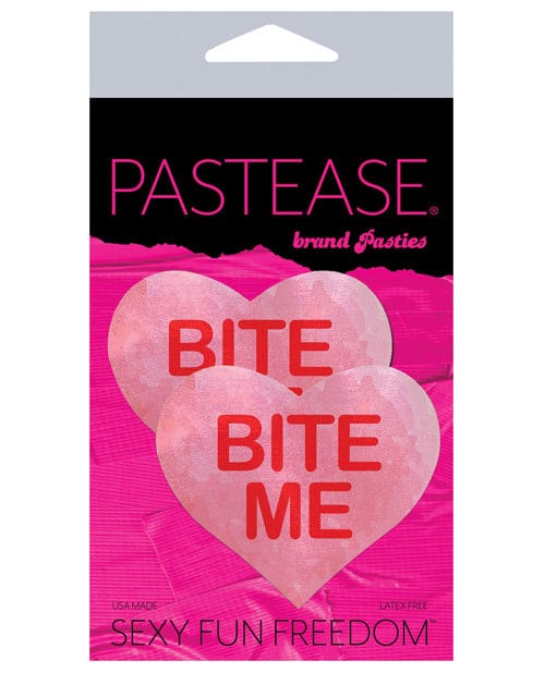 Pastease Pasties Pastease Premium Bite Me Heart - Pink/red O/s at the Haus of Shag