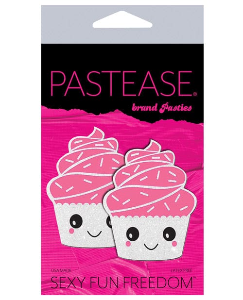 Pastease Pasties Pastease Premium Cupcake Glittery Frosting Nipple Pastie - White O/s at the Haus of Shag