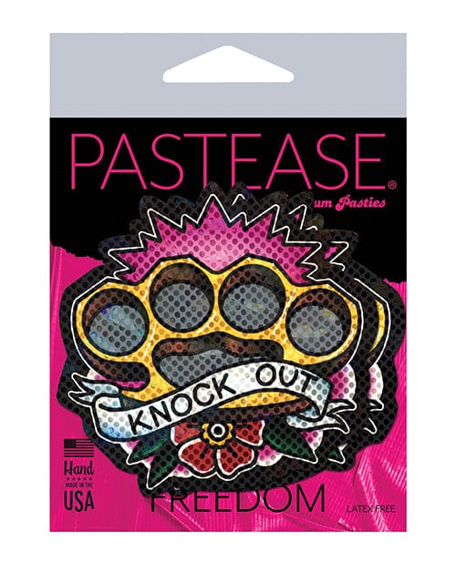 Pastease Pasties Pastease Premium Diamond Thom Brass Knock Out Knuckles - Multi Color O/s at the Haus of Shag