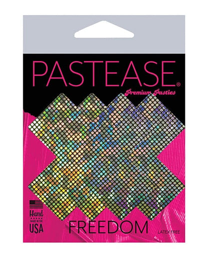Pastease Pasties Pastease Premium Disco Glitter Plus X  - Silver O/s at the Haus of Shag