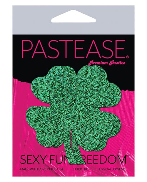 Pastease Pasties Pastease Premium Glitter Four Leaf Clover - Green O/s at the Haus of Shag