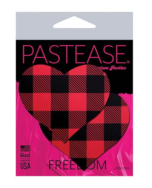 Pastease Pasties Pastease Premium Holiday Hearts  - Plaid O/s at the Haus of Shag