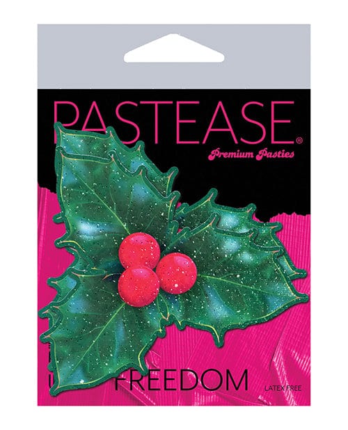 Pastease Pasties Pastease Premium Holiday Holly - Green O/s at the Haus of Shag