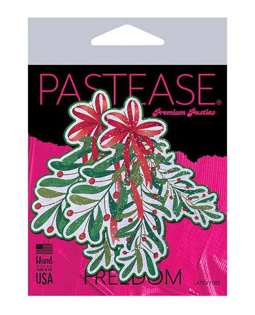 Pastease Pasties Pastease Premium Holiday Mistletoe - Green/red O/s at the Haus of Shag