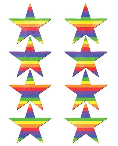 Pastease Pasties Pastease Premium Mini Rainbow Stars - Pack Of 8 O/s at the Haus of Shag
