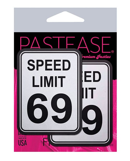 Pastease Pasties Pastease Premium Speed Limit 69 - White/black O/s at the Haus of Shag
