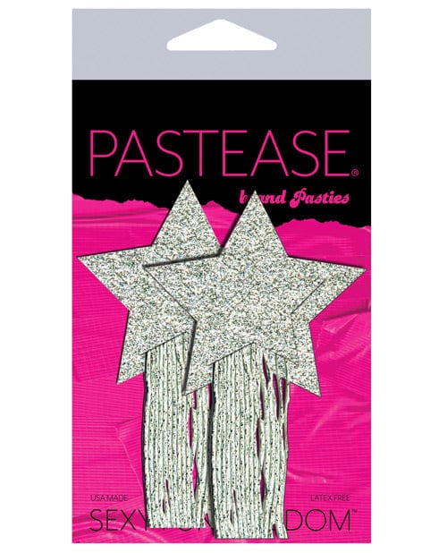 Pastease Pasties Pastease Tassle Glitter  Stars - Silver O/s at the Haus of Shag