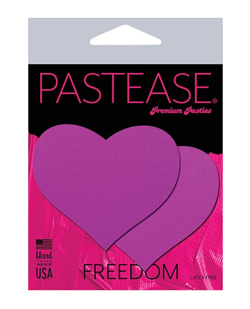 Pastease Pasties Purple Pastease Basic Heart Black Light Reactive - Neon O/s at the Haus of Shag