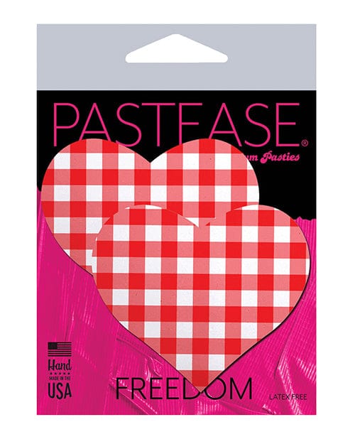Pastease Pasties Red Pastease Premium Gingham Heart - O/s at the Haus of Shag