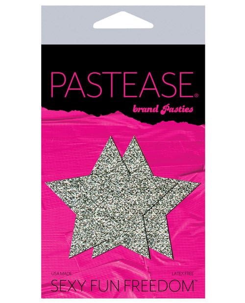 Pastease Pasties Silver Pastease Glitter Star at the Haus of Shag