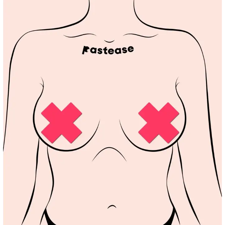 Pastease Plus X Glow In The Darl Neon Pink Cross - General