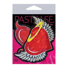 Pastease Pasties Pastease Premium Angel & Devil Glitter Heart - Red O/s at the Haus of Shag