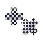 Pastease Pasties Pastease Premium Checker Cross - Black/white O/s at the Haus of Shag