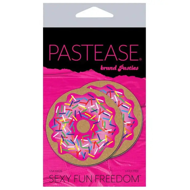 Pastease Pasties Pastease Premium Donut W/sprinkles - Pink O/s at the Haus of Shag