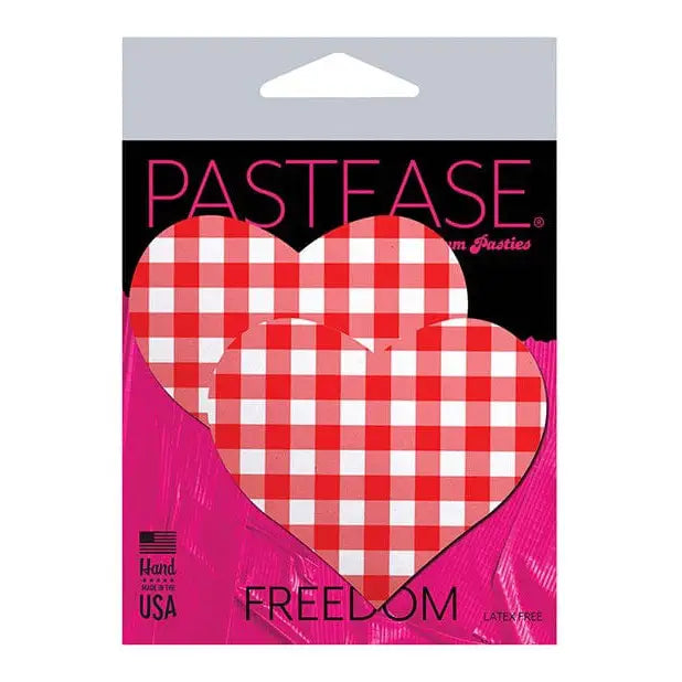 Pastease Pasties Red Pastease Premium Gingham Heart - O/s at the Haus of Shag