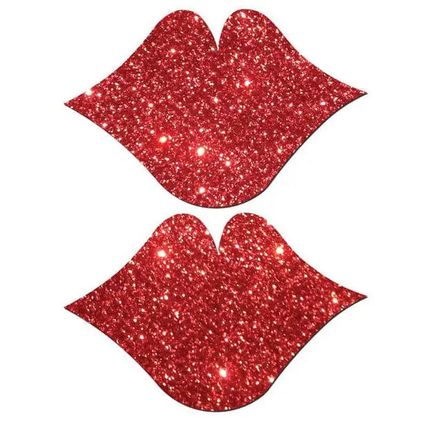 Pastease Pasties Pastease Premium Glitter Lips - Red O/s at the Haus of Shag