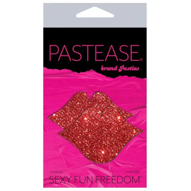 Pastease Pasties Pastease Premium Glitter Lips - Red O/s at the Haus of Shag