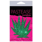 Pastease Pasties Pastease Premium Glitter Marijuana Leaf - Green O/s at the Haus of Shag