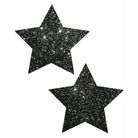 Pastease Premium Glitter Stars - Black - Pasties