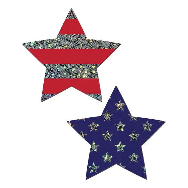 Pastease Premium Glitter Stars - Multi-Color - Pasties