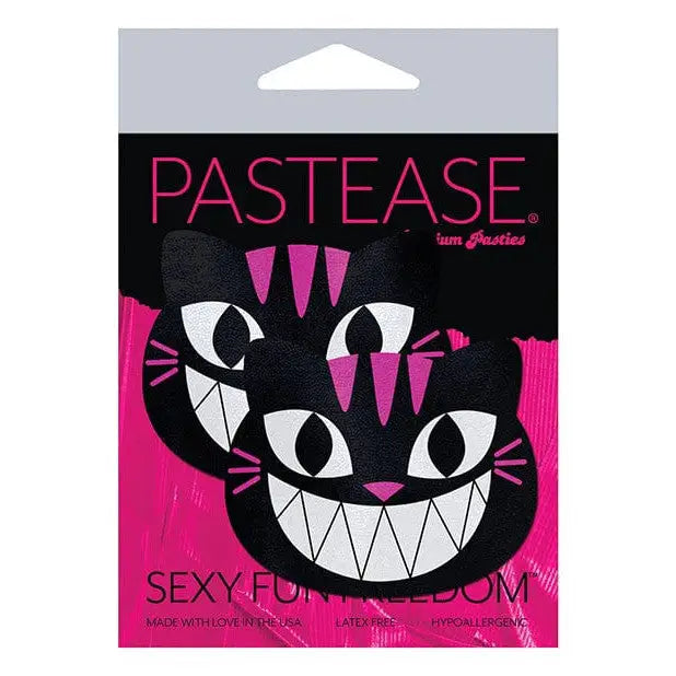 Pastease Pasties Pastease Premium Grinning Kitty Cat - Black/pink O/s at the Haus of Shag