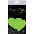 Pastease Premium Heart Glow in the Dark Green O/s - Heart Shaped Foamies for Nighttime Fun