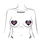 Pastease Premium Heart Let’s Do Butt Stuff - Black/Pink O/S - Lingerie - Packaged