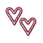 Pastease Pasties Pastease Premium Holiday Candy Cane Heart  - Red/white O/s at the Haus of Shag