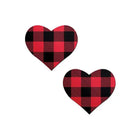 Pastease Pasties Pastease Premium Holiday Hearts  - Plaid O/s at the Haus of Shag