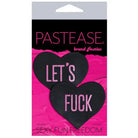 Pastease Pasties Pastease Premium Let's Fuck Hearts - Black O/s at the Haus of Shag