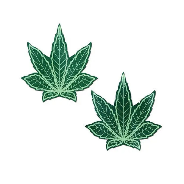 Pastease Pasties Pastease Premium Marijuana Leafs - Green O/s at the Haus of Shag