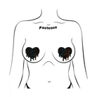 Pastease Premium Melty Heart - Black O/S - Lingerie - Packaged