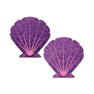 Pastease Pasties Pastease Premium Mermaid Glitter Seashell - Purple/pink O/s at the Haus of Shag