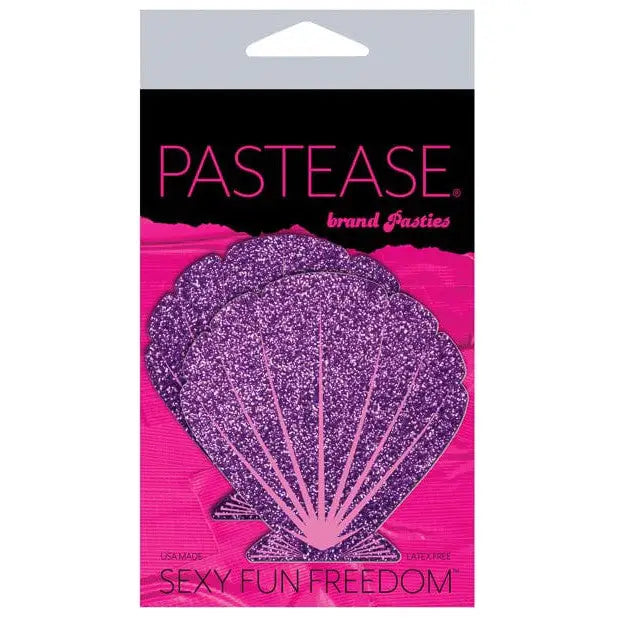 Pastease Pasties Pastease Premium Mermaid Glitter Seashell - Purple/pink O/s at the Haus of Shag