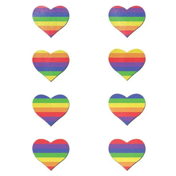Pastease Pasties Pastease Premium Mini Rainbow Heart - Pack Of 8 O/s at the Haus of Shag