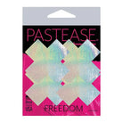 Pastease Pasties Pastease Premium Petites Holographic Plus X - Silver O/s Pack Of 2 Pair at the Haus of Shag