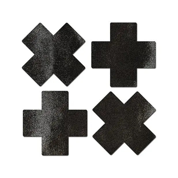 Pastease Pasties Pastease Premium Petites Liquid Cross - Black O/s Pack Of 2 Pair at the Haus of Shag