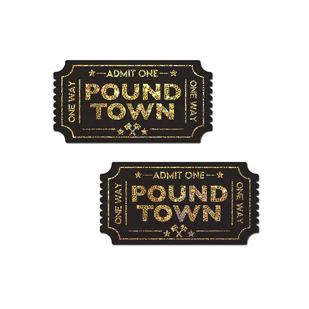 Pastease Premium Pound Town Glitter - Black O/S - Lingerie - Packaged