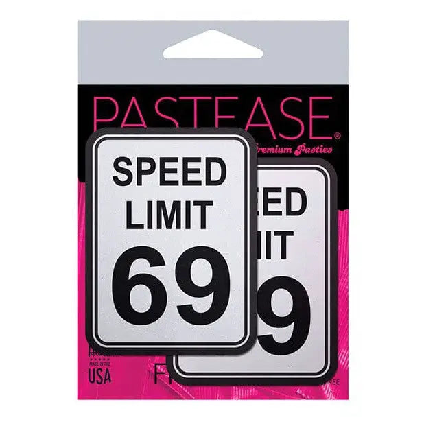 Pastease Pasties Pastease Premium Speed Limit 69 - White/black O/s at the Haus of Shag