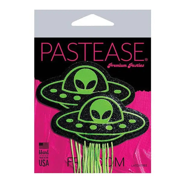 Pastease Pasties Pastease Premium Ufo W/tassel  - Green O/s at the Haus of Shag