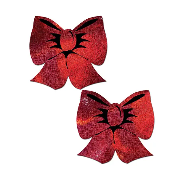 Pastease Red Holographic Bow Fuller Coverage - Pasties