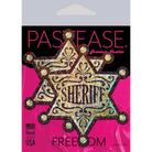 Pastease Pasties Pastease Sheriff Star: Glittering Golden Sheriff's Badge Nipple Pasties at the Haus of Shag