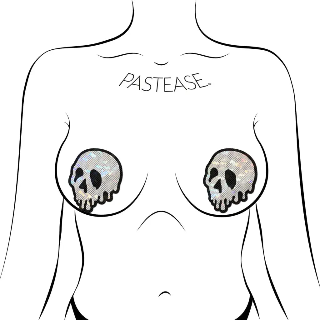 Pastease Skull Melt Shattered Glass - Pasties