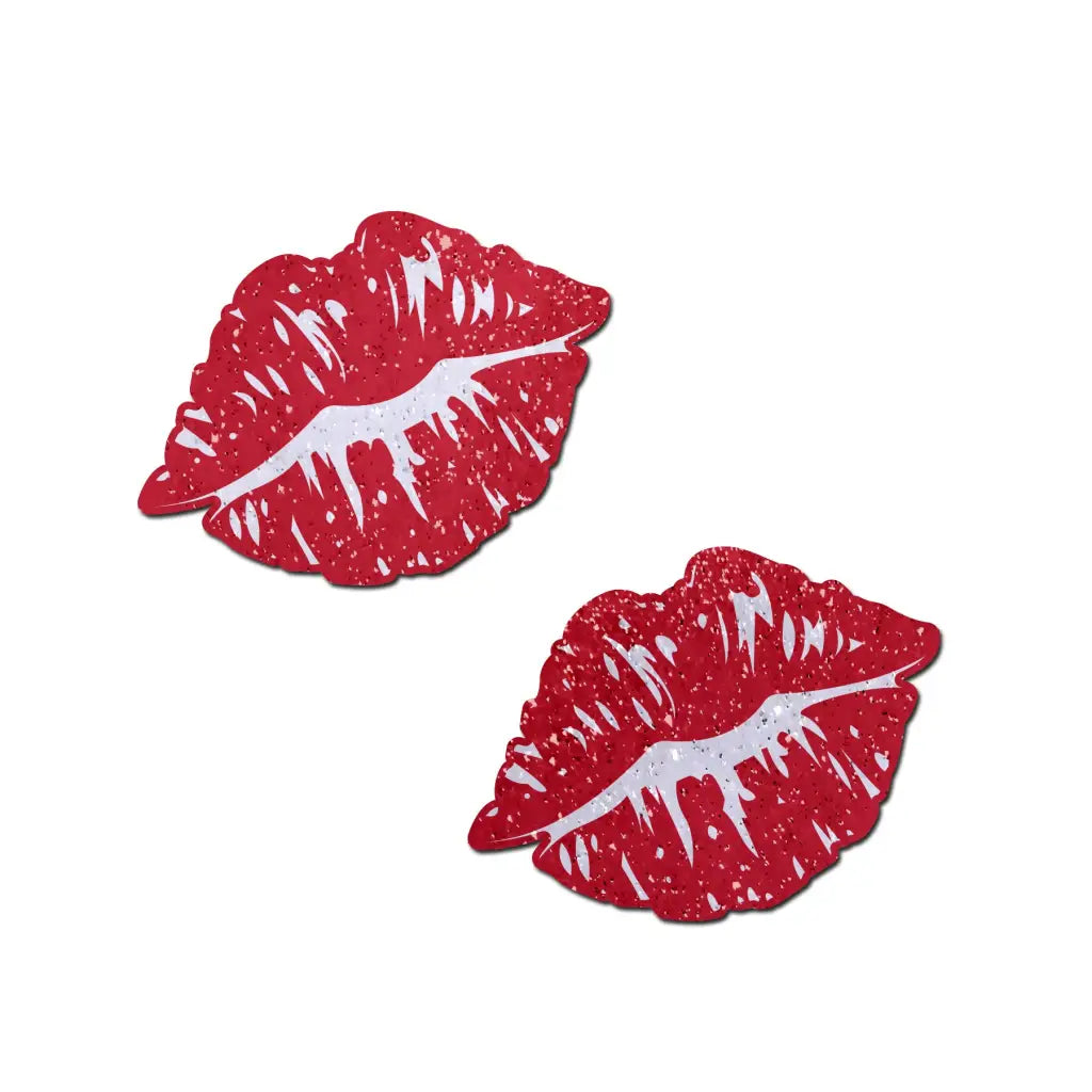 Pastease Sparkly Red Kissing Lips Pasties - Lingerie & Clothing