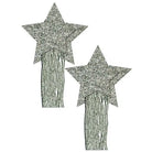 Pastease Pasties Pastease Tassle Glitter  Stars - Silver O/s at the Haus of Shag